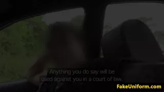 Uk cops trio outside with bigboobs honey pov