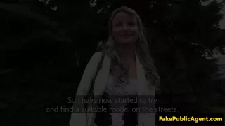 Pulled euro amateur lured into public sex