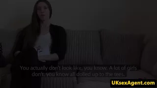 UK interview amateur facialized by sex agent