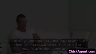 euro chick casting agent spunked on cunt