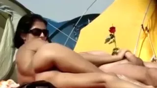 Horny amateur Beach adult scene