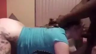 Crazy amateur Interracial, Brunette porn clip