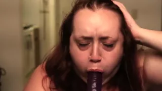 Big Dildo Cock Blowjob Cumplay Curious Clover