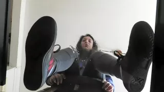 Spitting on your face under my tartan Converse and my slave lick my spits