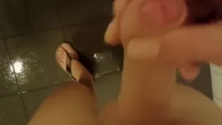 jerking off in the shower