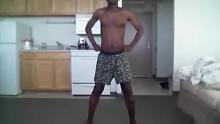 Dan Black Bottom During His Exercise Routine