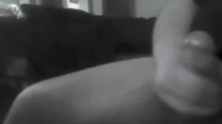 Big Guy Strokes Tiny Cock To Cumshot