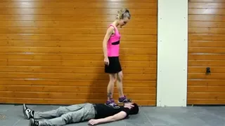 Trampling and Ball Kicking outside - Ms Vee enjoys some street fun