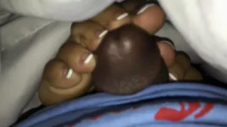 Latina Friend French Pedi Footjob Under Covers