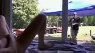 Caught Masturbating By The Gardner