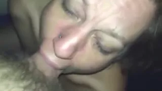 Pierced Nose Woman Sucks And Deep Throats