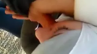 Arab Girl Outdoor Rubbing Her Puzzy And Suckking Cock