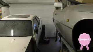 KFZ Praktikantin gefickt Creampie German Teen Deepthroat Luna Love cumshot