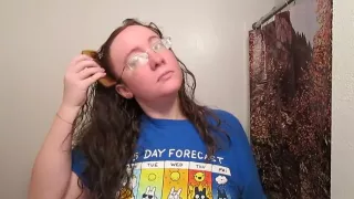 Hair Journal: Combing Long Curly Strawberry Blonde Hair - Week 6 (ASMR)