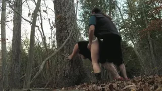 Open Season: Buck mounts Doe BBW Amateur Adventure Sex Public Sex in Woods