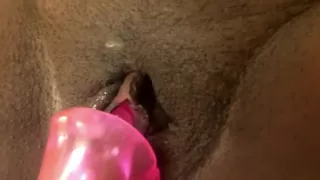 Ebony Pussy Suctioned and Vibrated by Pump n' Play Toy