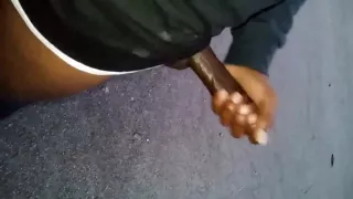 Stand outside my car and stroke