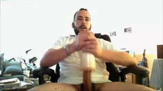 Hot Man Literally Breaks His Fleshlight With His Big Dick For His Girl