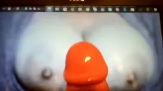 Tribute with Compilation to huge tits of sexy curvy Mexican Girl at home