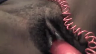 8 half inch dildo inside black pussy