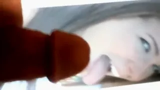 Tribute With finish to face of nice young lady