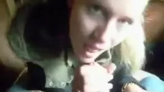 girlfriend  blowjob inside the barn