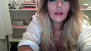 Blonde Beauty Flaunts Her Nice Cleavage And Delectable Ass