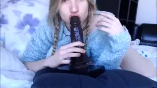 Teen Shemale Deepthroats Her Big Toys