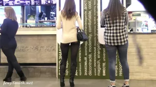 Jeny Smith spy cam public up skirt pantyhose fetish
