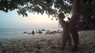 Elegant girlfriend offers her lover a sensational blowjob o