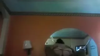 Horny slut in open crotch stockings gets her inviting hole