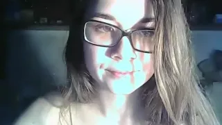 Kont, Schatje, Brunette, Vingeren, Bril, Masturbatie