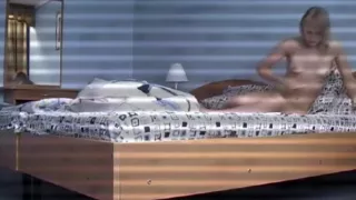 Uninhibited blonde takes her clothes off and goes to bed in