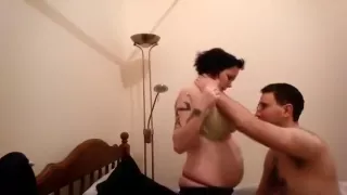 Welcoming Her Man Home From Work