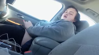 Teen Femboy Masturbating In Public Car!
