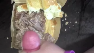 When A Roast Beef Sandwich Reminds You Of Your Ex'S Pussy So You Fuck It