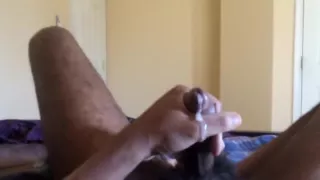 Have A Huge Orgasm While Jerking Cock On A Squeaky Bed