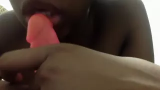 Sucks Toy Like A Real Cock