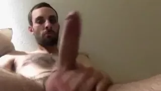 Hung Stud Masturbating Huge Cock