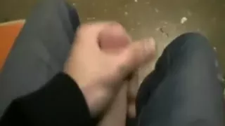 Hot Guy Jacking off on the subway train