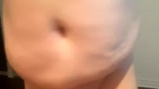 Big belly Becky crushes food with her belly!