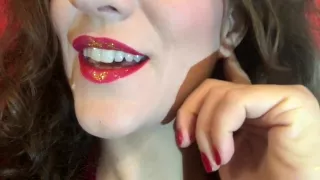 JOI, cum to my red-golden lips.