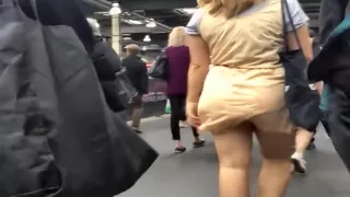 Attractive Watch Between the Thighs of Blonde