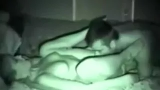 Nightshot movie of me moving and licking my woman