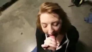 guy gets a blowjob  from the workmate at the office