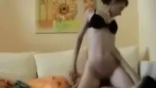 Hot brunette makes her submissive and rests on the top