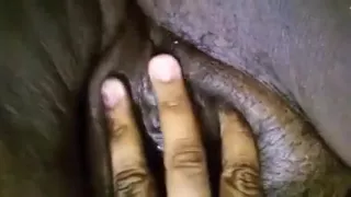 Great closeup of a chubby black woman's cunt getting all we