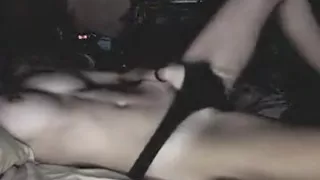 Horny babe gets lonely and sensually rubs her insatiable tw