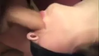 Blindfolded blonde girl enjoying large penis that is hard i