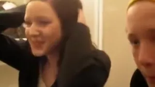 Kids pee before friends